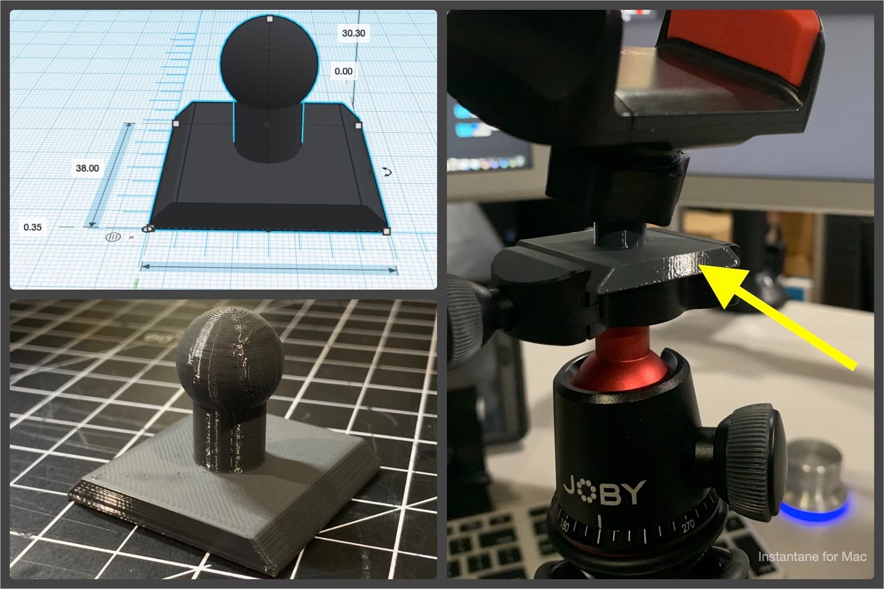 Tripod Adapter — Ball Mount to Arca-Swiss